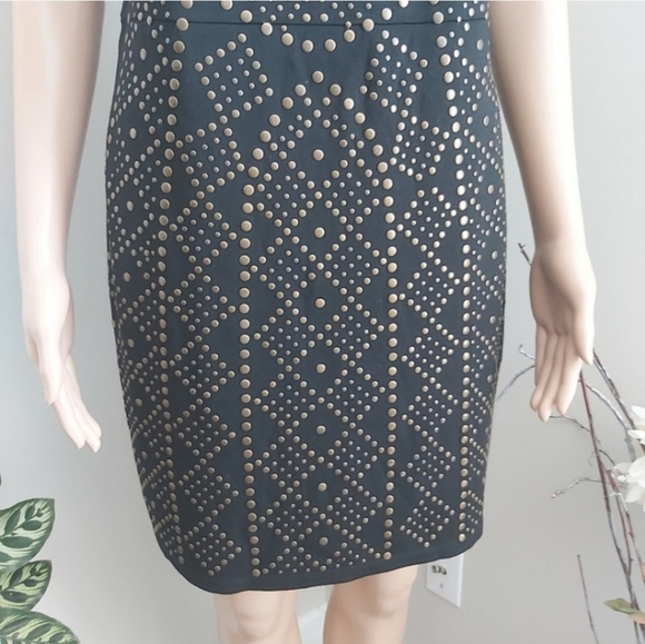 Sparkle & Fade dress black tank bodycon midi studded sleeveless - Picture 4 of 14